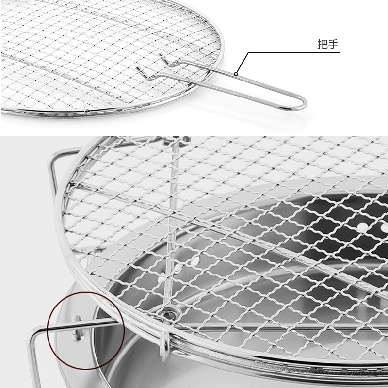 促销户外小型家庭烧烤炉不锈钢便携BBQ烤肉折叠野餐炭炉烤肉烧烤 户外/登山/野营/旅行用品 烧烤炉/烤架 原图主图