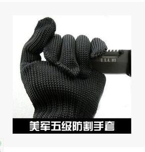 加厚5级钢丝防割手套防刃防刺防刀防身手套防爆耐磨安防全指劳保