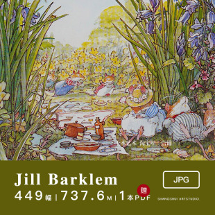 吉尔·巴克莲Jill 故事插画复古手帐参考素材 Barklem｜野蔷薇村