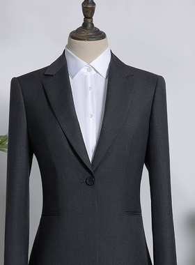 醉唐一汽奥迪4S店工作服新款西服套装国产深灰色销售女西服衬衫