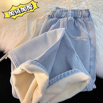 （549-572）加绒款直播专享男士牛仔裤宽松直筒休闲弹力长裤子