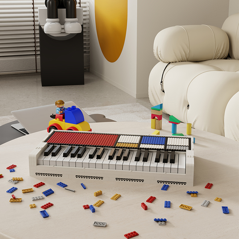 babefat儿童积木diy钢琴