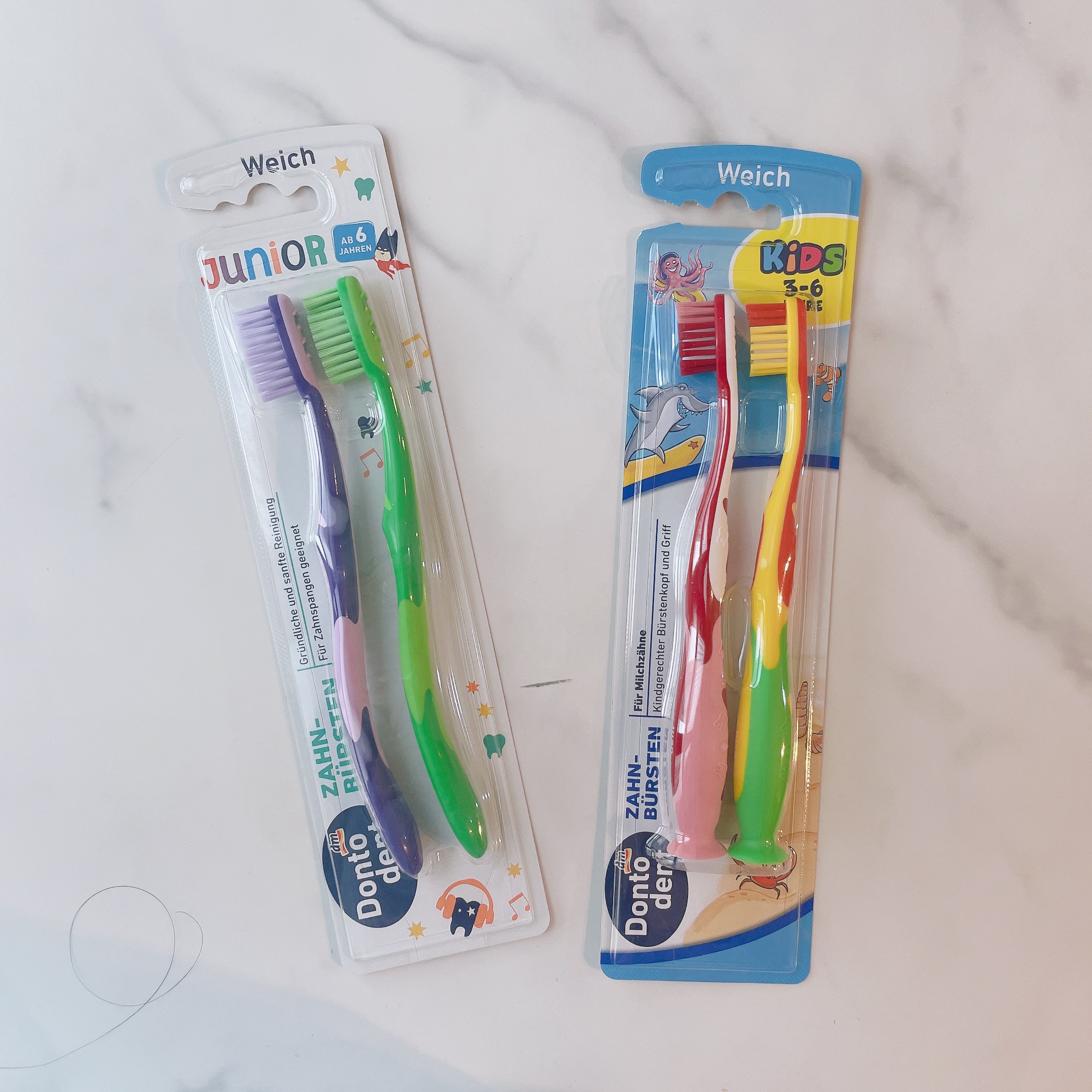 Dontodent牙刷3-12岁2支儿童专用