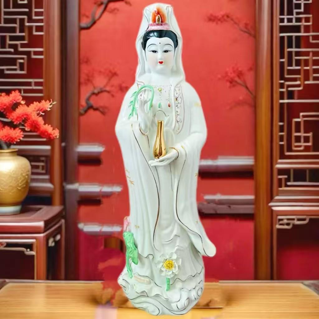 客厅陶瓷祝福求平安观音