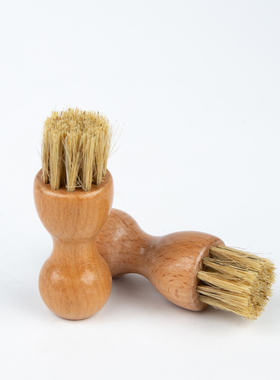 Badia高端男鞋保养打蜡小圆刷 软毛鞋刷 男皮鞋擦鞋神器多功能刷