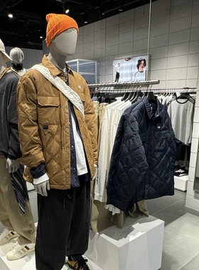 Adidas三叶草 男子运动休闲潮流宽松菱格羽绒服外套JD3747 JD3748