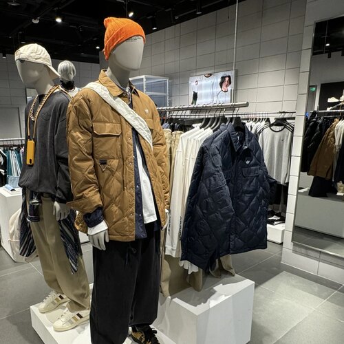 Adidas三叶草 男子运动休闲潮流宽松菱格羽绒服外套JD3747 JD3748