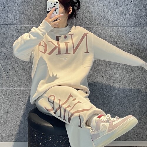 Nike耐克 春季新款女子运动休闲潮流复古针织卫衣长裤FN3655/2553