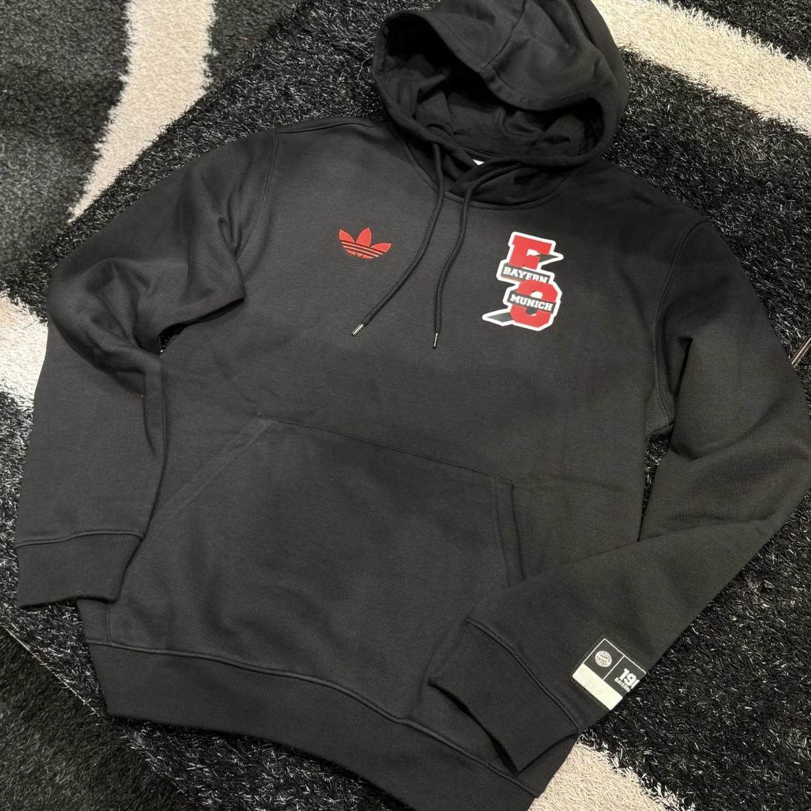 Adidas三叶草 拜仁慕尼黑足球男子运动休闲潮流连帽卫衣 JM8646