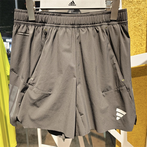 Adidas阿迪达斯 男子运动健身训练跑步速干透气带口袋短裤 KX4581