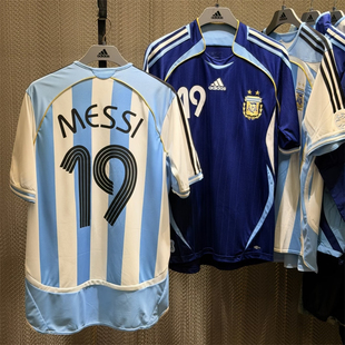 阿迪达斯 阿根廷国家队梅西06世界杯复刻短袖球衣 JN3708 JN3709