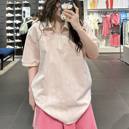 Adidas三叶草 男女休闲潮流复古老钱POLO衫短袖T恤 IR9394 IU0209