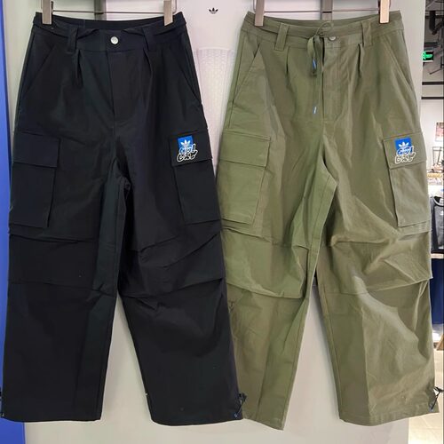 Adidas三叶草 男子运动休闲潮流宽松工装阔腿长裤 KA8012 KA8013