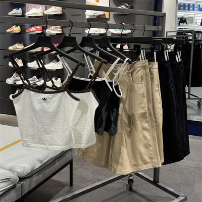 Adidas三叶草 女子运动休闲潮流豹纹辣妹吊带背心 JW7309 JW7265