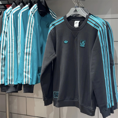Adidas三叶草 利物浦男子运动休闲足球文化衫卫衣套头衫 JW5472