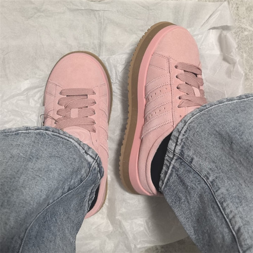 Adidas三叶草 女子运动休闲潮流复古毛绒德训板鞋 JR3238 JR3731