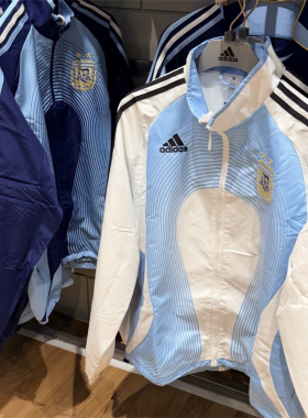 阿迪达斯 阿根廷06世界杯复刻男子足球夹克外套 JM1091 JZ2214