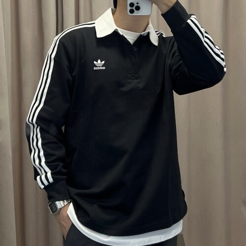 Adidas三叶草 运动休闲潮流翻领复古长袖T恤POLO衫 IZ2469 IZ4806