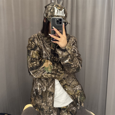 Nike耐克 Jordan 男子运动休闲潮流落叶迷彩棉服夹克外套 HV0650