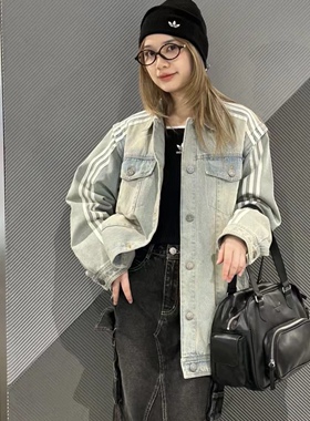 Adidas三叶草 运动休闲潮流可拆卸式牛仔夹克外套 JY8882 JX9209