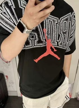 Nike耐克 Jordan AJ男子运动休闲潮流复古印花宽松短袖T恤 IQ0709
