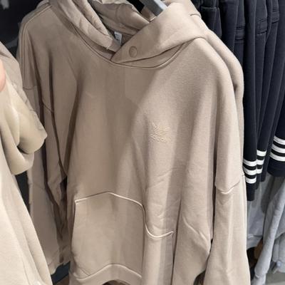 Adidas三叶草 男子运动休闲潮流复古宽松排扣连帽卫衣帽衫 IC8145