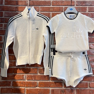 JD1076 Adidas三叶草 JD1082 短裤 1078 女子运动潮流针织外套短袖