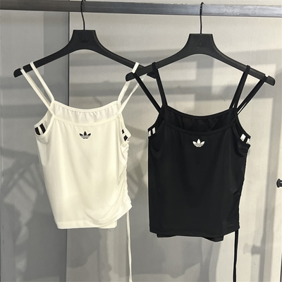 Adidas三叶草 女子运动潮流复古假两件吊带背心 KW4524 KW4525