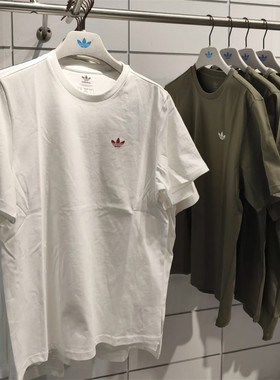 Adidas三叶草 男女运动休闲潮流印花宽松短袖T恤 JD2796 JD2797