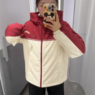 李宁 中国文化故宫联名款女子运动休闲潮流棉服夹克外套 AJMW084