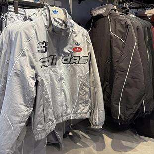 Adidas三叶草 运动潮流机车服赛车服夹克外套长裤 JM8033 JM8034