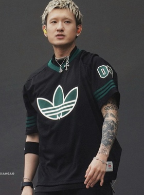 Adidas三叶草 运动休闲复古网眼球衣短袖T恤短裤JC6801/6802/6803