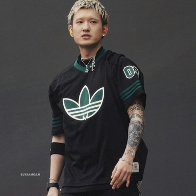 Adidas三叶草 运动休闲复古网眼球衣短袖T恤短裤JC6801/6802/6803