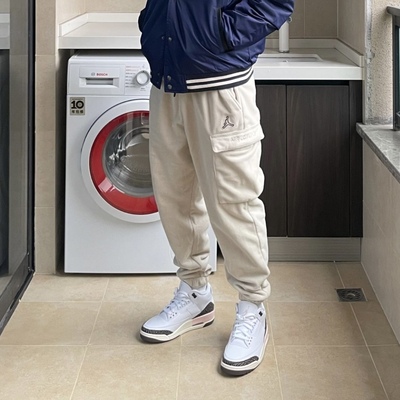 Nike耐克 Jordan 男子运动休闲潮流摇粒绒加绒保暖束脚长裤DV1568