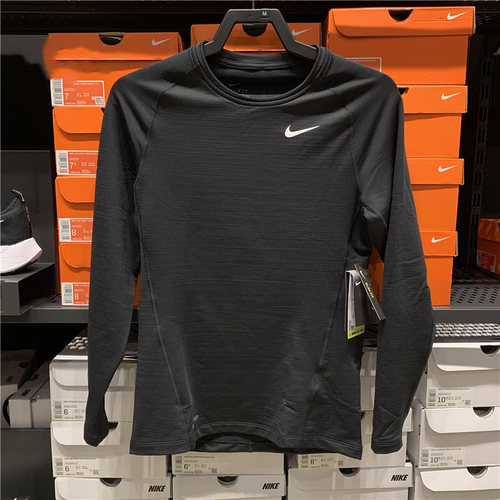 Nike耐克 运动休闲跑步健身训练透气速干长袖T加厚紧身衣 CV3047