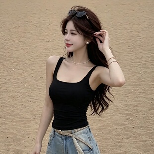 法式小心机露背吊带内搭无袖T恤女夏季打底外穿显瘦气质百搭上衣