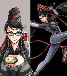 动漫cosplay 猎天使魔女 Bayonetta  贝优妮塔 cos假发 造型