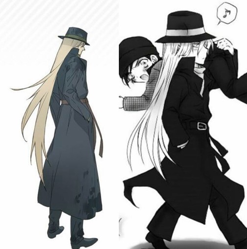 帝都动漫cosplay假毛 名侦探柯南 cos 琴酒 银色 假发定做