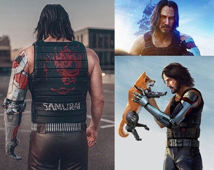 帝都动漫 赛博朋克2077 COS 强尼·银手 竹村五郎 cos假发 定制