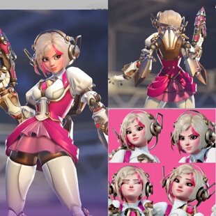 帝都动漫 COSPLAY 守望先锋2 魔法朋克 朱诺cos假发 成品 造型好