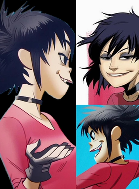 帝都动漫cosplay假发 COS Gorillaz 面面 Noodle定做假毛