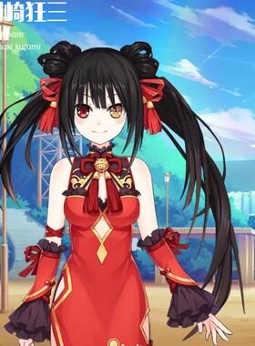 帝都动漫COSPLAY假毛 时崎狂三新年质点 COS 约会大作战 假发定做