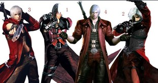 帝都动漫cosplay假发套COS鬼泣 但丁 短发 银色 定制假毛