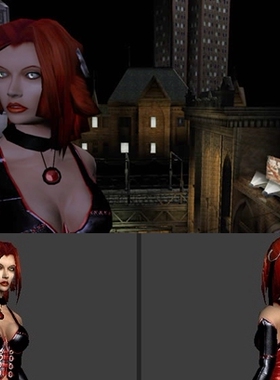 帝都动漫cosplay假毛 COS吸血莱恩 Blood Rayne 定做假发