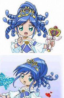 帝都动漫cosplay假毛 双子星公主cos莲音 蓝色罗马卷假发定做