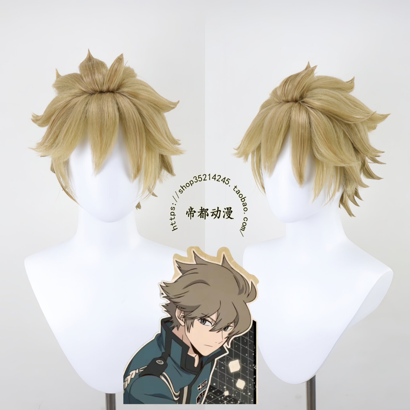 帝都动漫cosplay 境界触发者 休斯 cos假发 成品 来图定制 造型