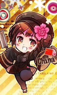 cosplay假发 COS 黑塔利亚 中国 女体 王春燕 假毛 定做假发