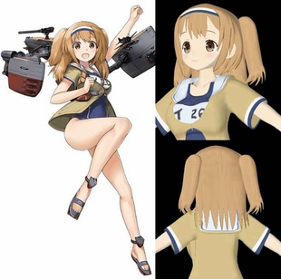 cosplay假发 COS假毛 舰队collection 舰娘 伊26 定做假毛