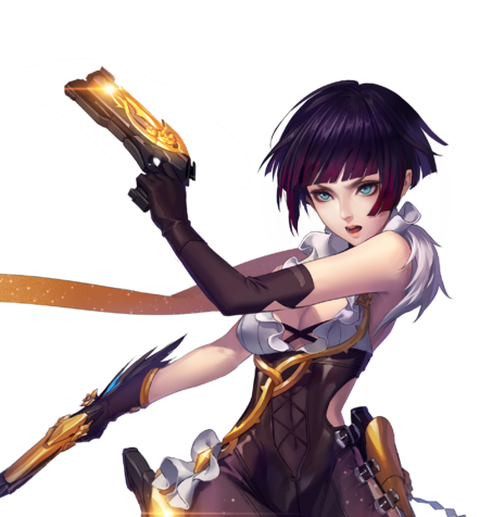 帝都动漫cosplay假毛 cos 枪神纪 女双枪 吉尔·赫拉 定做假发