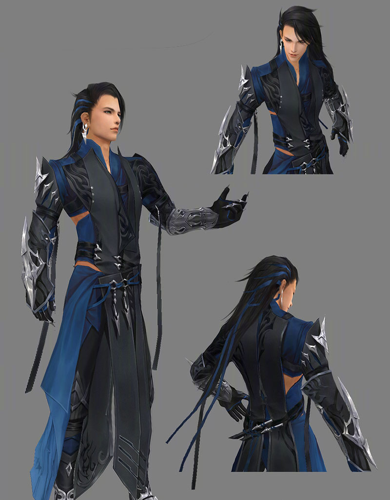 cosplay假毛 cos 剑网三 驰冥 唐门 成男 炮哥 定做假发